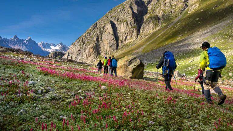 people climbing the mountain